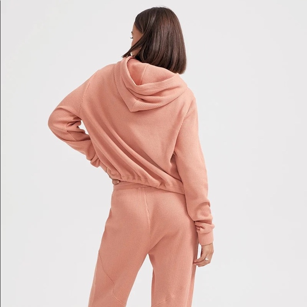 P.E Nation Rebound Waffle Knit Hoodie In Coral size Medium - Picture 2 of 15